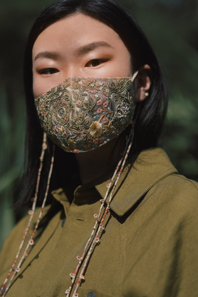 Cherry Blossom Designer Handcrafted Face Mask 