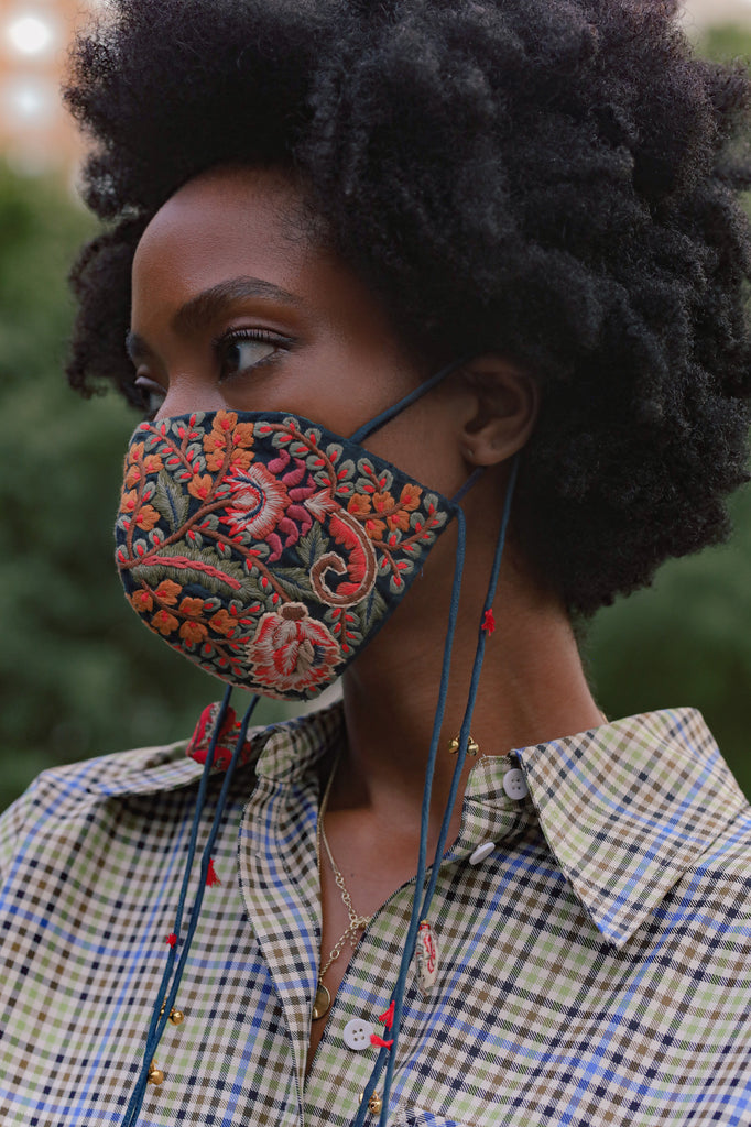 Midnight Ink Designer Handcrafted Face Mask 